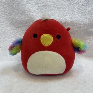 Squishmallows Paco the Parrot Stuffed Animal Plush‎ Bird Colorful Red Rainbow